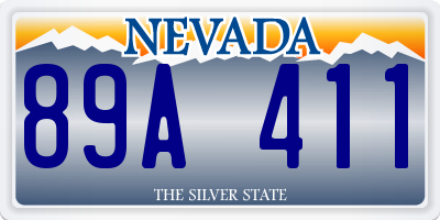 NV license plate 89A411