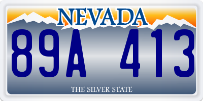NV license plate 89A413