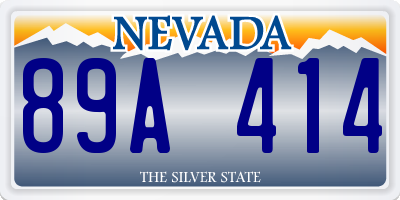 NV license plate 89A414
