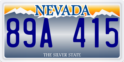 NV license plate 89A415