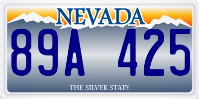 NV license plate 89A425