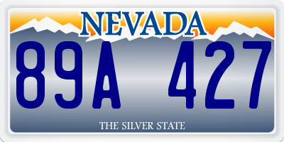 NV license plate 89A427