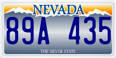 NV license plate 89A435