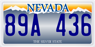 NV license plate 89A436