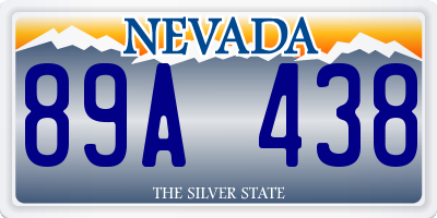 NV license plate 89A438