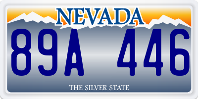 NV license plate 89A446
