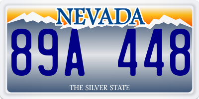 NV license plate 89A448