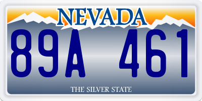 NV license plate 89A461