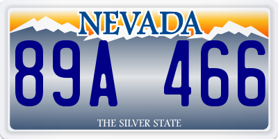 NV license plate 89A466