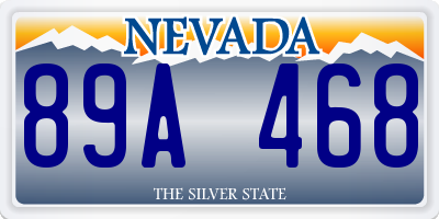 NV license plate 89A468