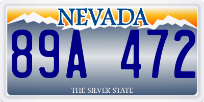 NV license plate 89A472