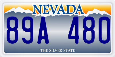 NV license plate 89A480