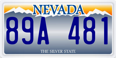 NV license plate 89A481