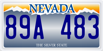 NV license plate 89A483