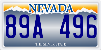 NV license plate 89A496