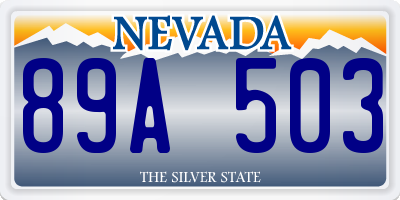 NV license plate 89A503