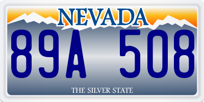 NV license plate 89A508