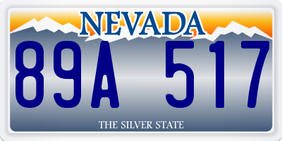 NV license plate 89A517