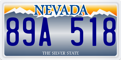 NV license plate 89A518
