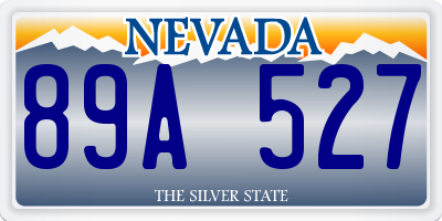 NV license plate 89A527