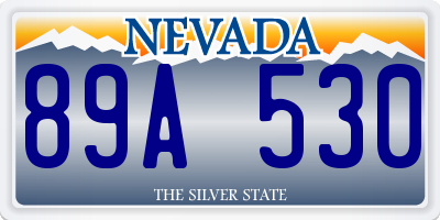 NV license plate 89A530