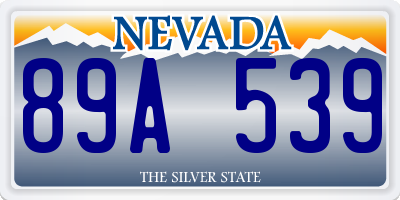 NV license plate 89A539