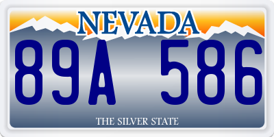 NV license plate 89A586