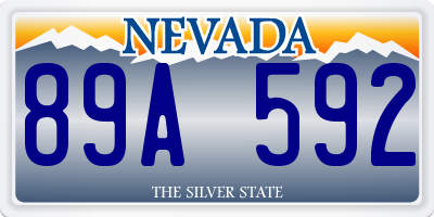 NV license plate 89A592