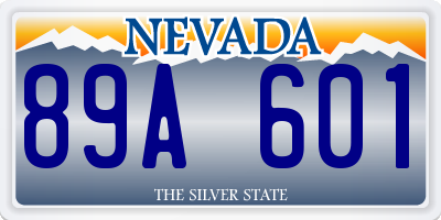 NV license plate 89A601