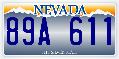 NV license plate 89A611