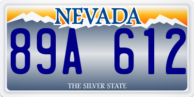 NV license plate 89A612