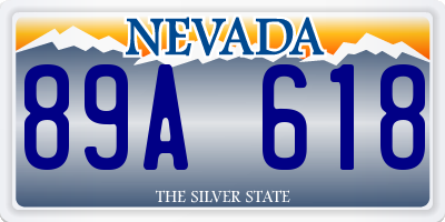 NV license plate 89A618