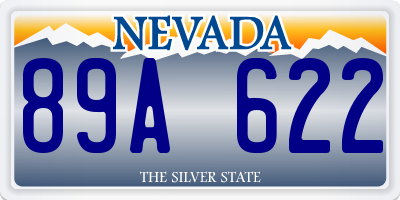NV license plate 89A622