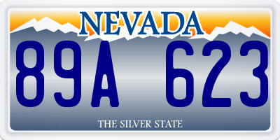 NV license plate 89A623