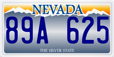 NV license plate 89A625
