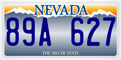 NV license plate 89A627