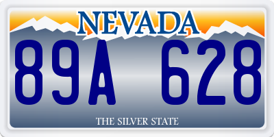 NV license plate 89A628
