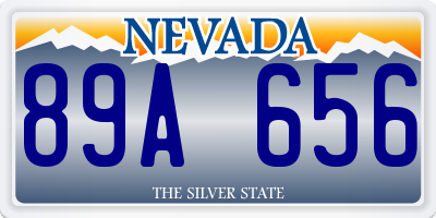 NV license plate 89A656