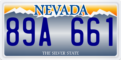 NV license plate 89A661