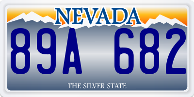 NV license plate 89A682