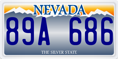 NV license plate 89A686