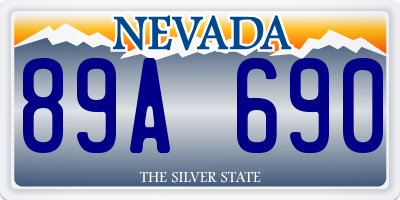 NV license plate 89A690