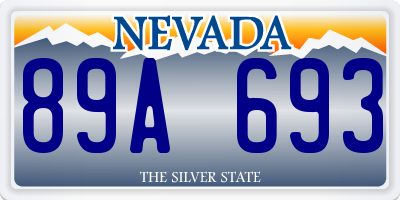NV license plate 89A693