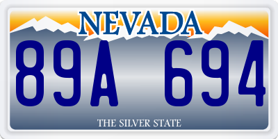 NV license plate 89A694