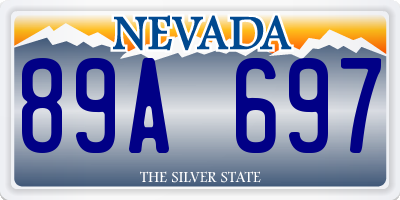 NV license plate 89A697