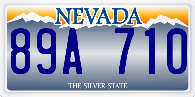 NV license plate 89A710