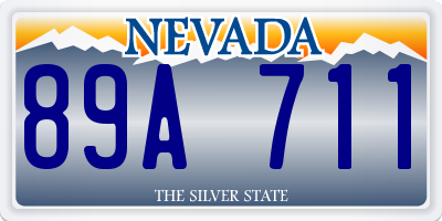 NV license plate 89A711