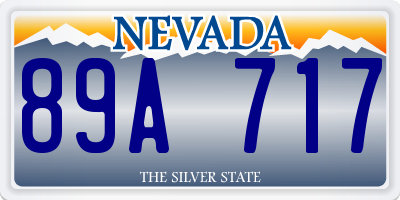 NV license plate 89A717