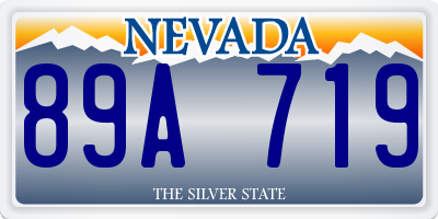 NV license plate 89A719
