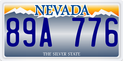 NV license plate 89A776